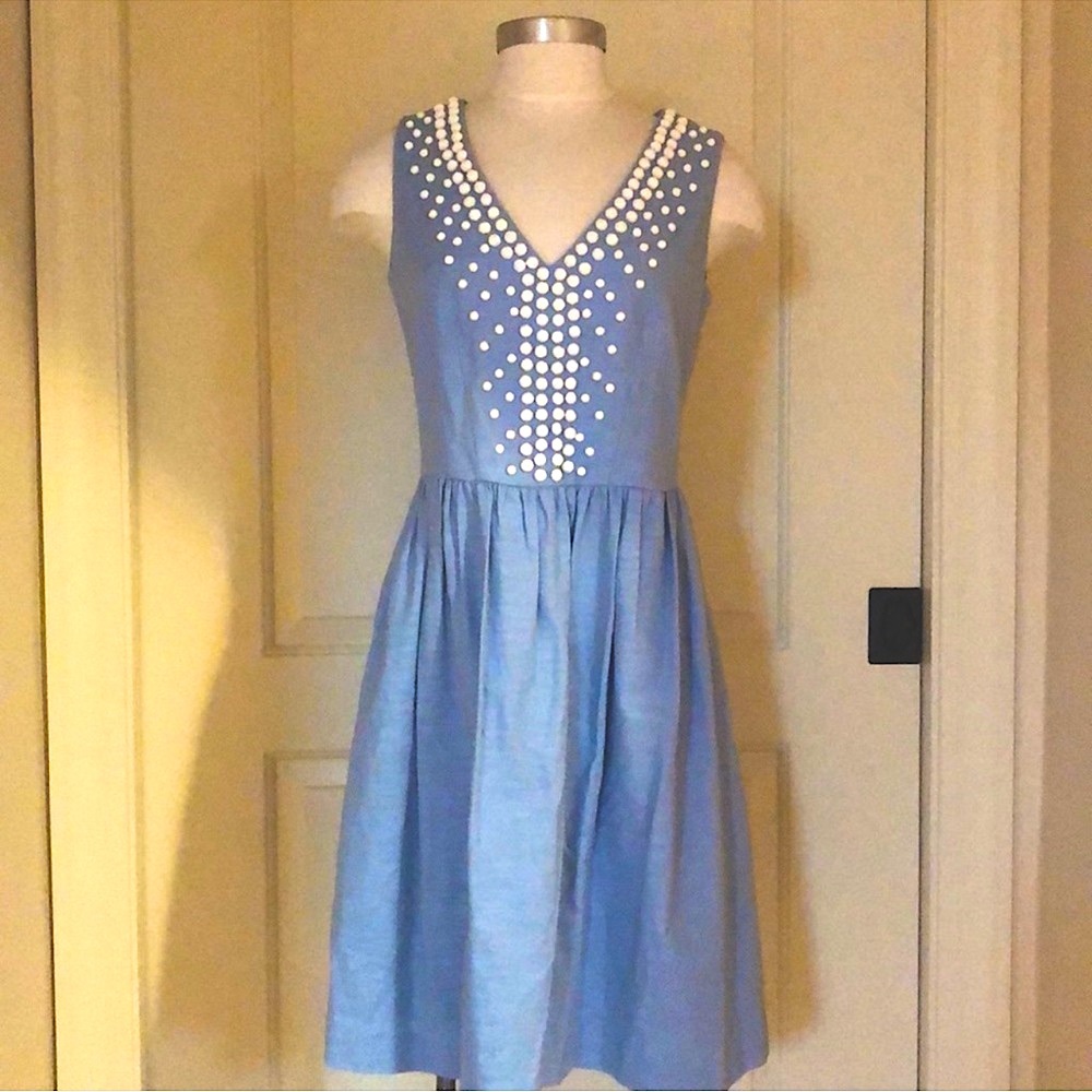 Boden cotton sleeveless dress🩵🤍